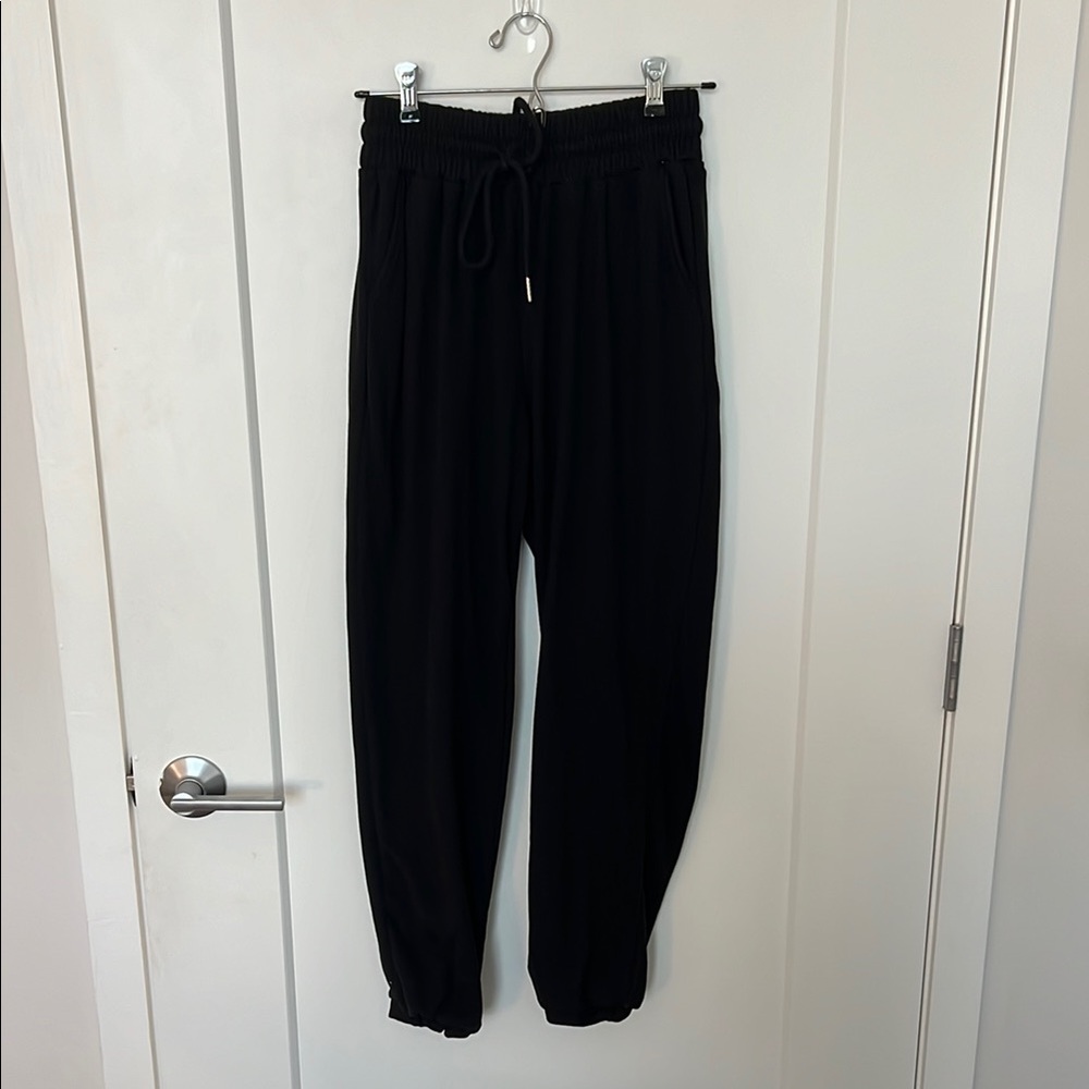 Black Cotton Jogger Pants